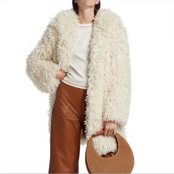 STAUD Cream Teddy Jacket - Picture 5 of 6